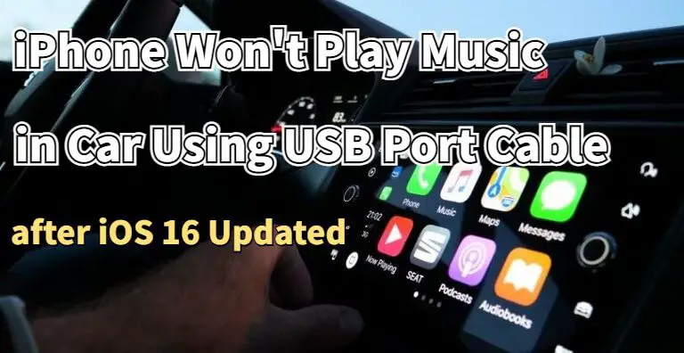 Why can’t I play music through USB port in my car?