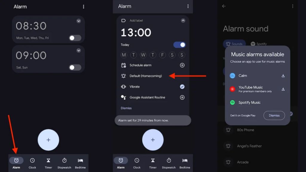 How do I set a song as my alarm on Android?