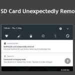 Why does my SD card say unexpectedly removed?