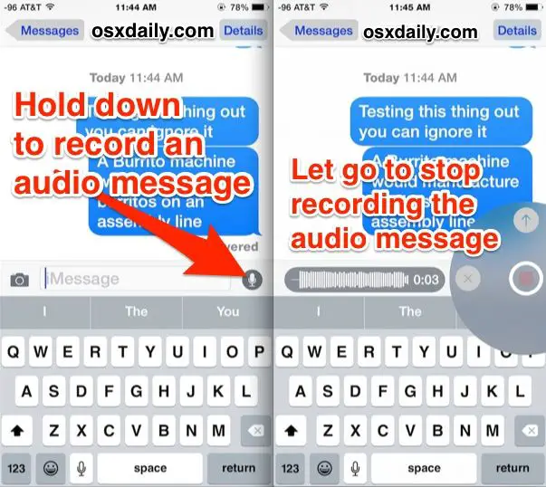 How do I get audio on my text messages?