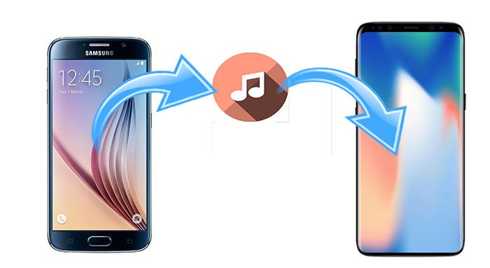 How do I transfer music between Samsung phones?