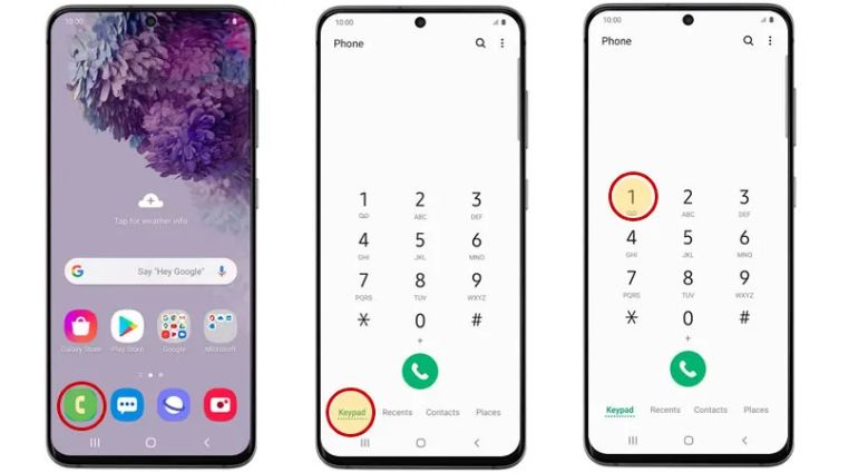 How do I set up voicemail on my Samsung phone?