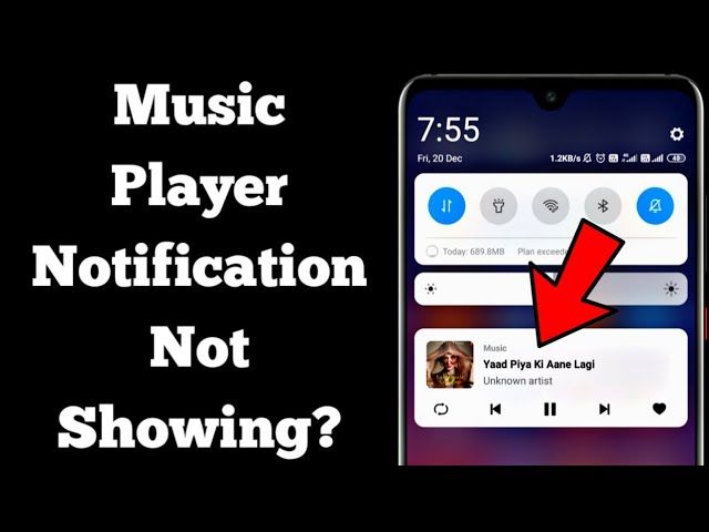 Why is my music notification not showing?
