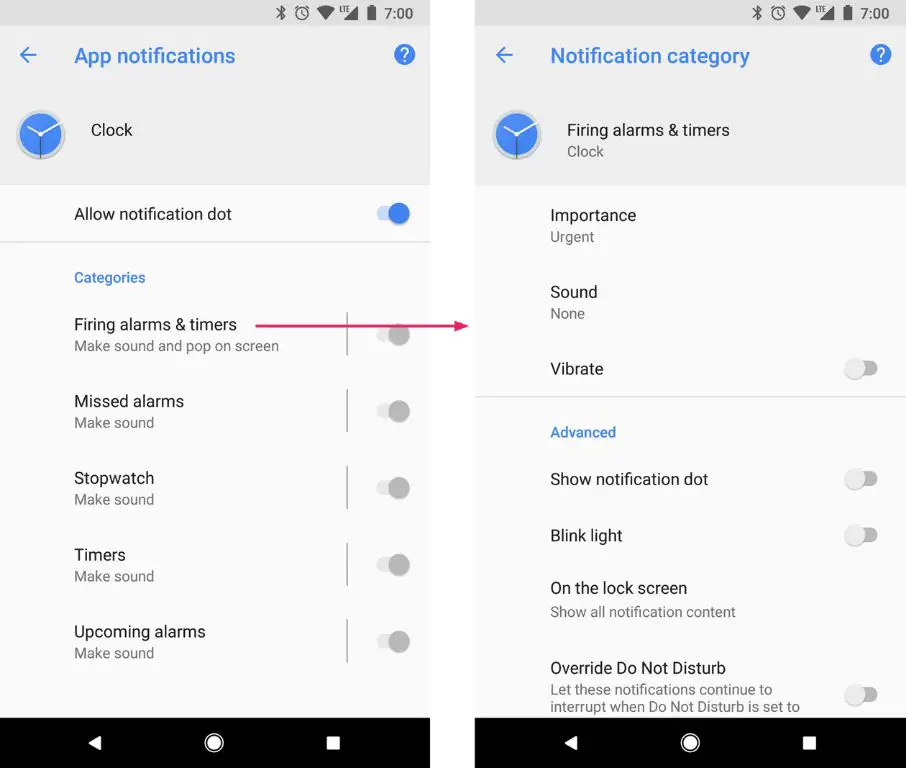 Can you set notifications for certain apps Android?