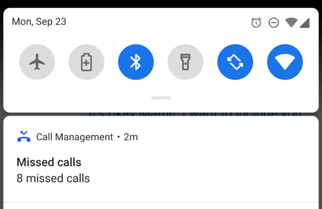 How do I turn on missed call alerts on Android?