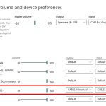 How do I get to app volume and device preferences?