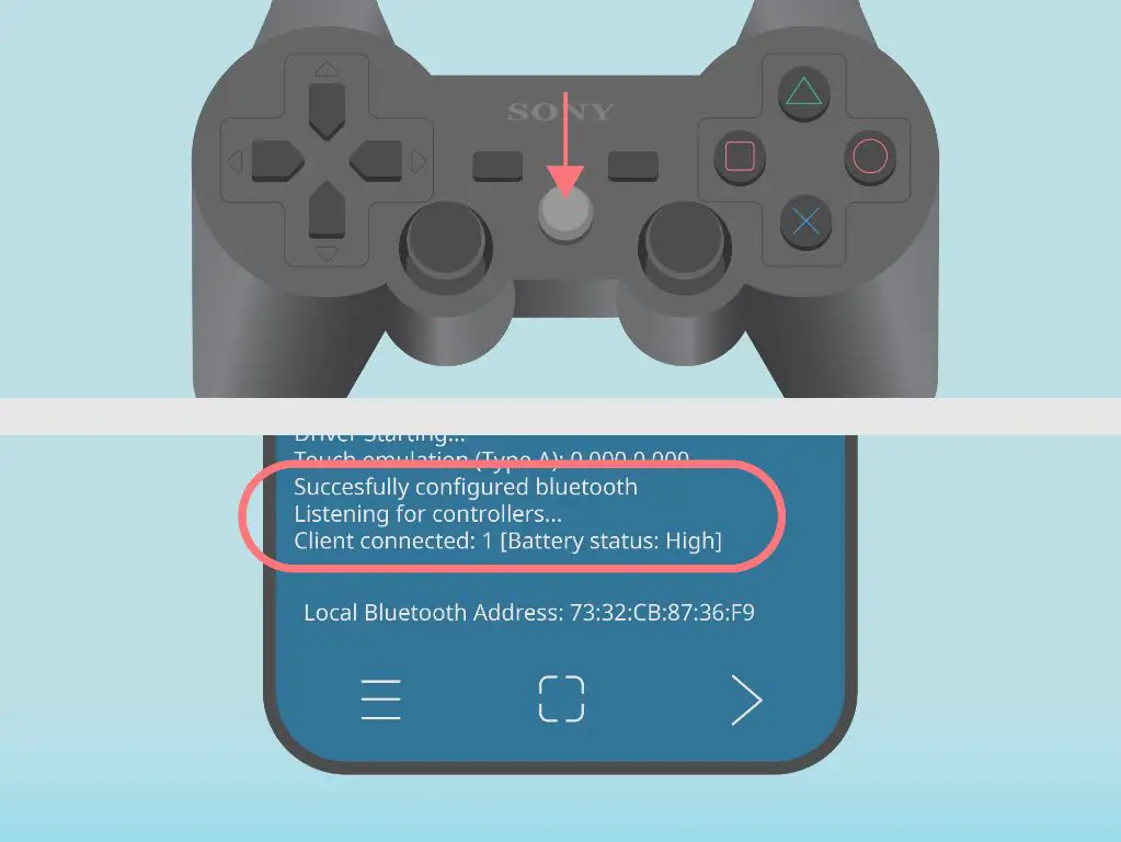 How do I connect my phone to my PS3 via Bluetooth?