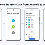 How do I transfer data from Android to Android using Google?