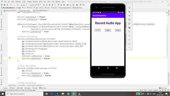 How to record audio in Android code?