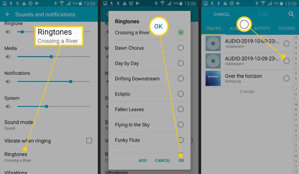 How do I get music ringtones on my Android Phone?