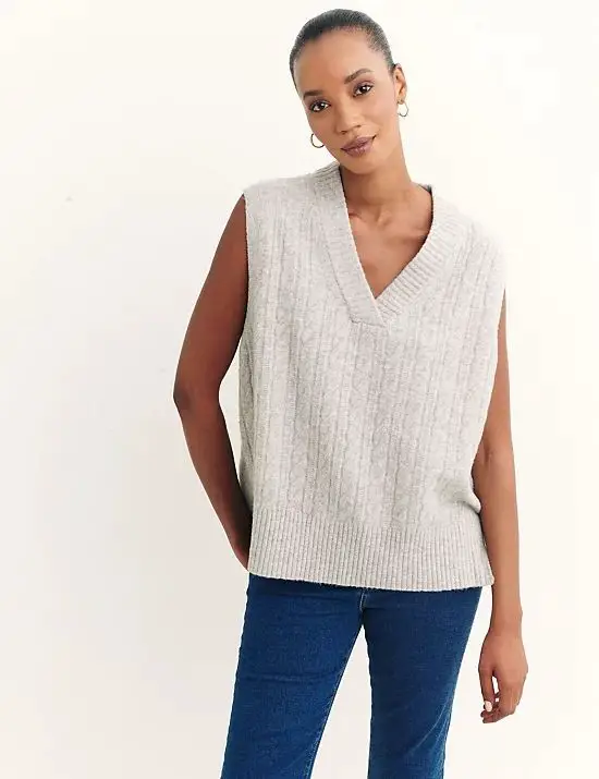 The casual V-neck sweater vest