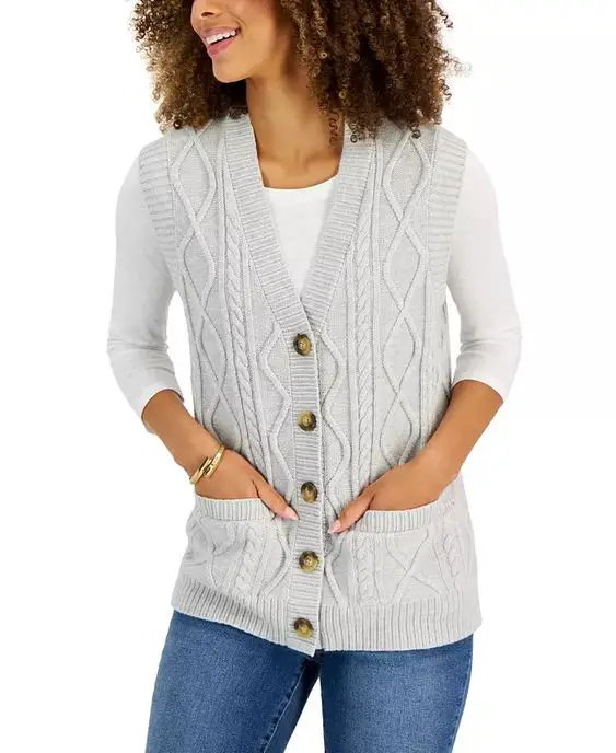 The neater sleeveless cardigan