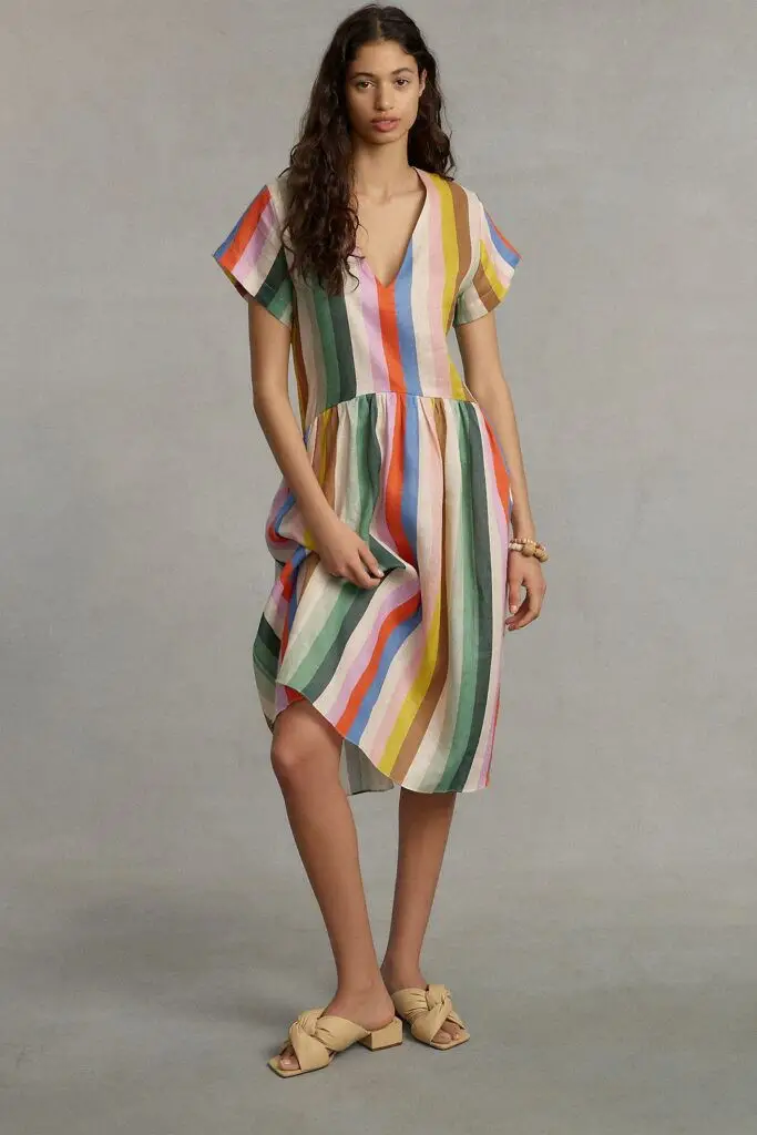 Anthropologie Whit 2 striped dress