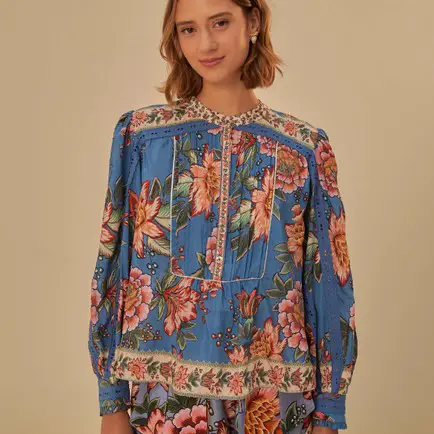 A floral top at Farm Rio