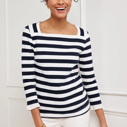 Striped tops at Talbots