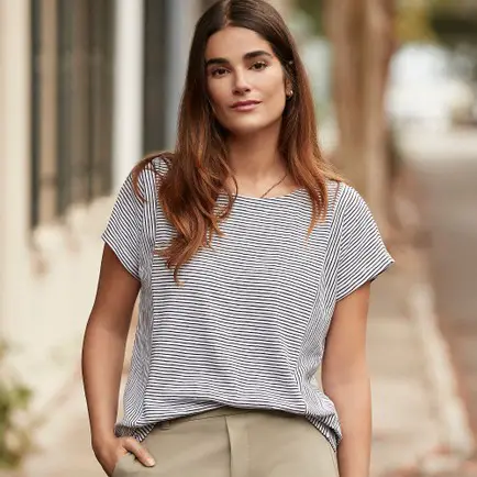 Striped tops at Lands’ End