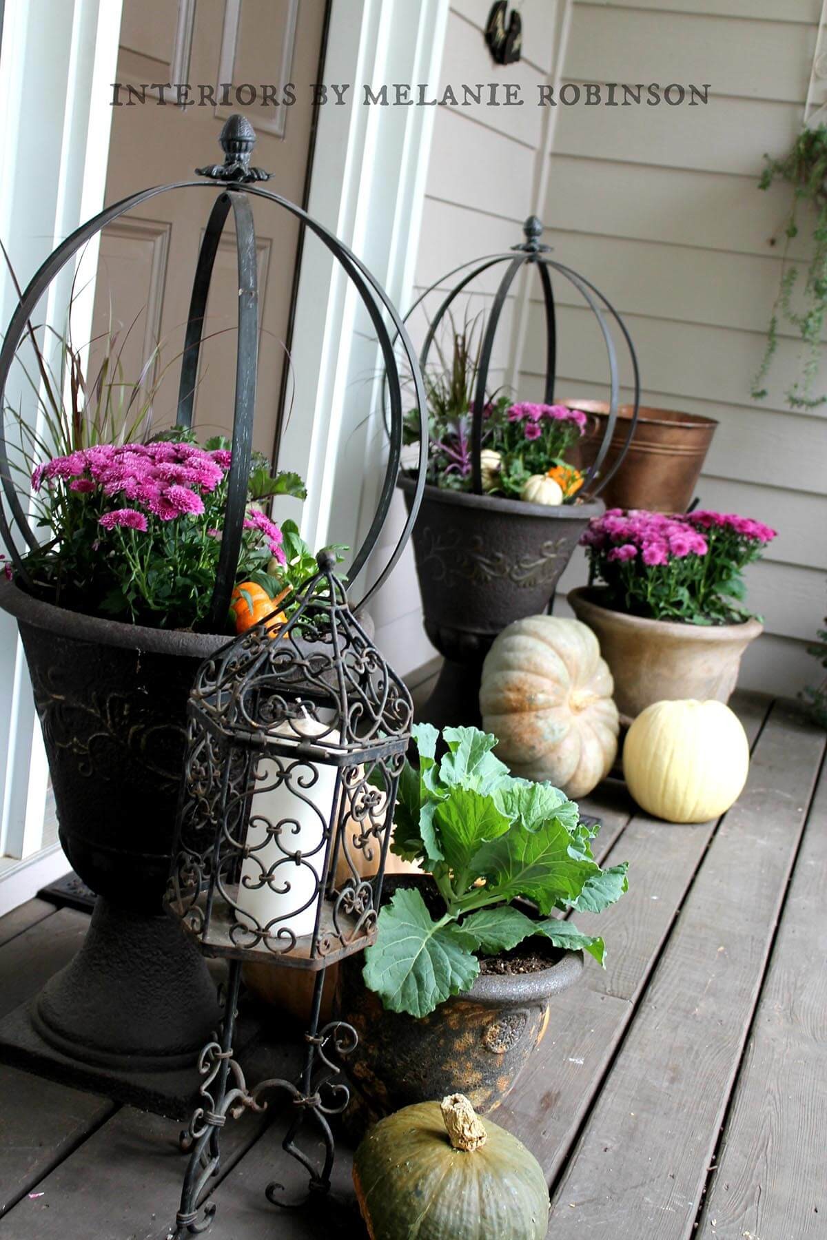 Oil Rubbed Bronze Mum Planters