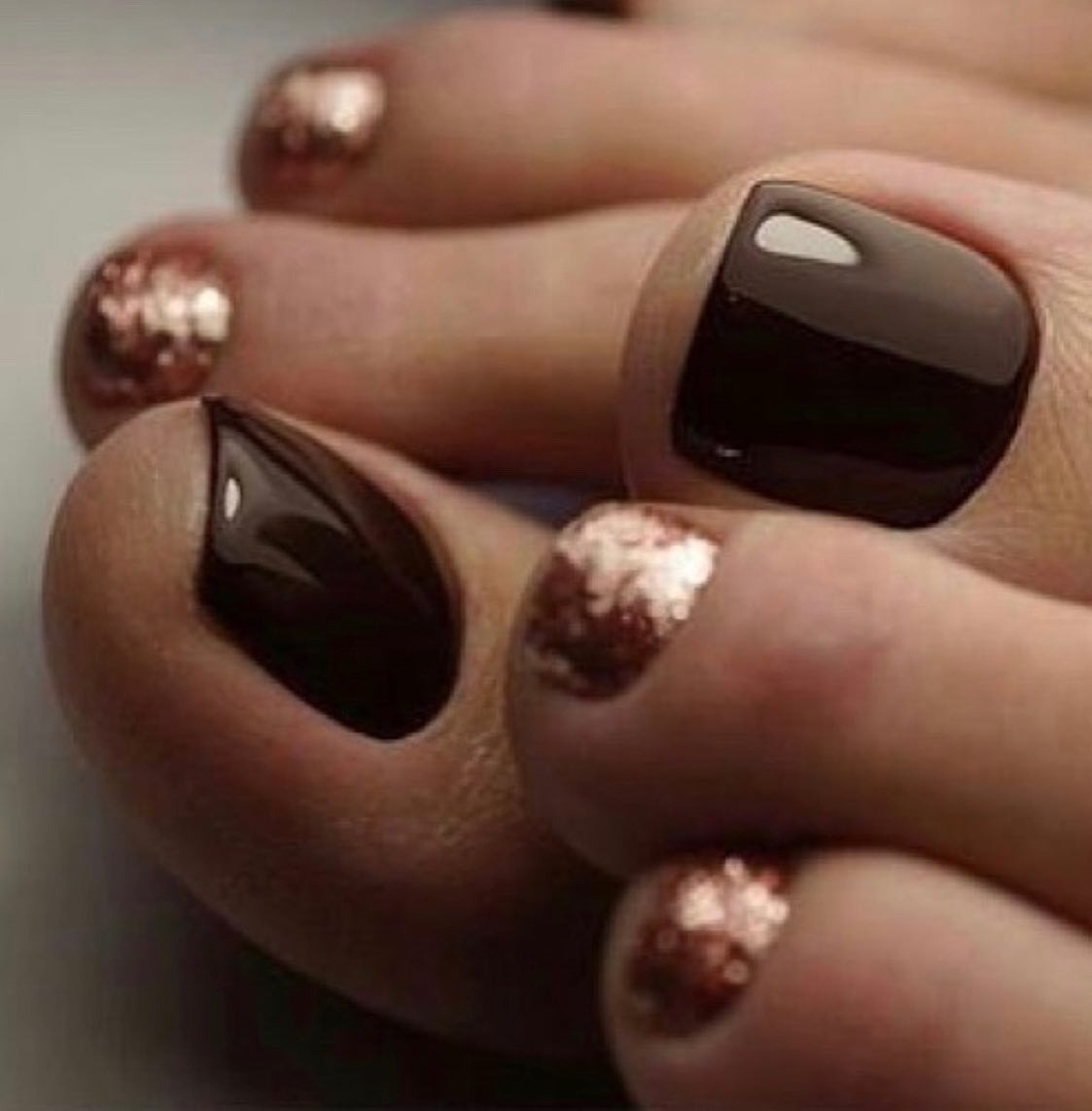 Rich Brown with Copper Glitter