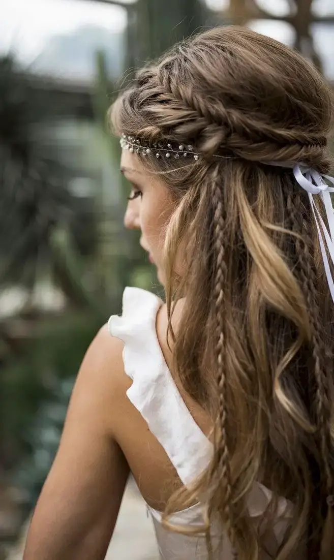 Crystal Headband with Braided Accents