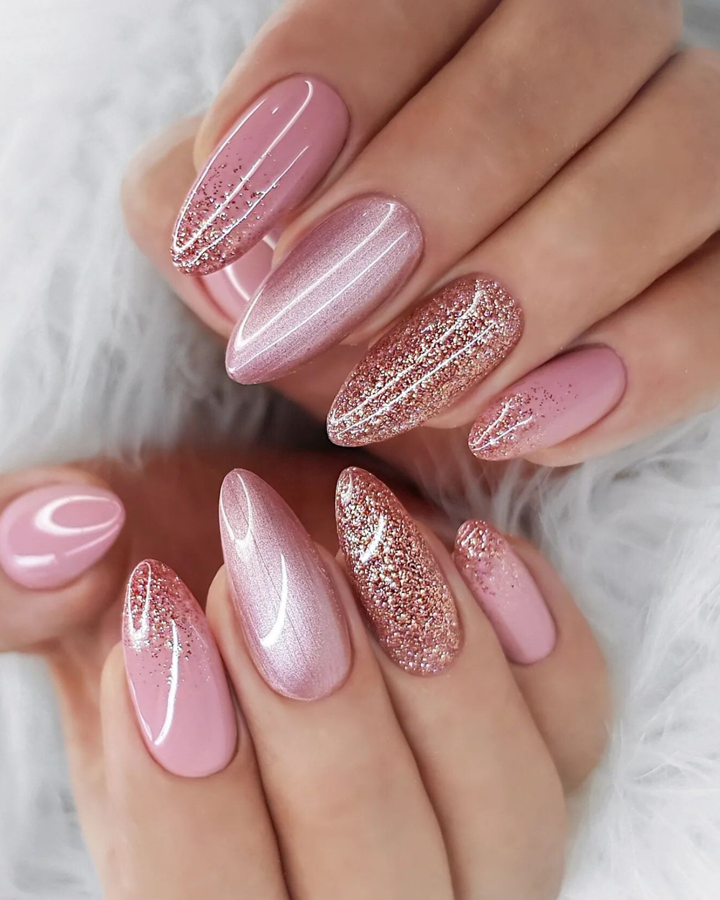 Glamorous Pink and Glitter Ombre