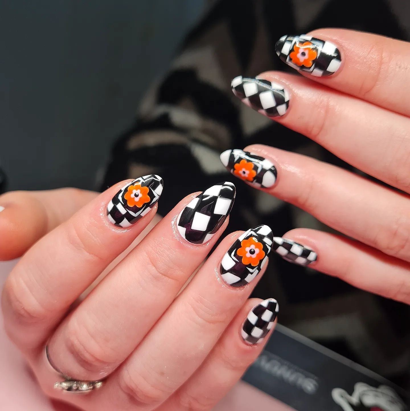 Floral Checkerboard Accent