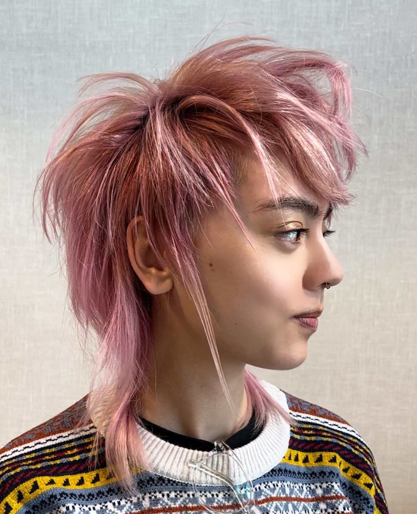 Pink Spiky Mullet