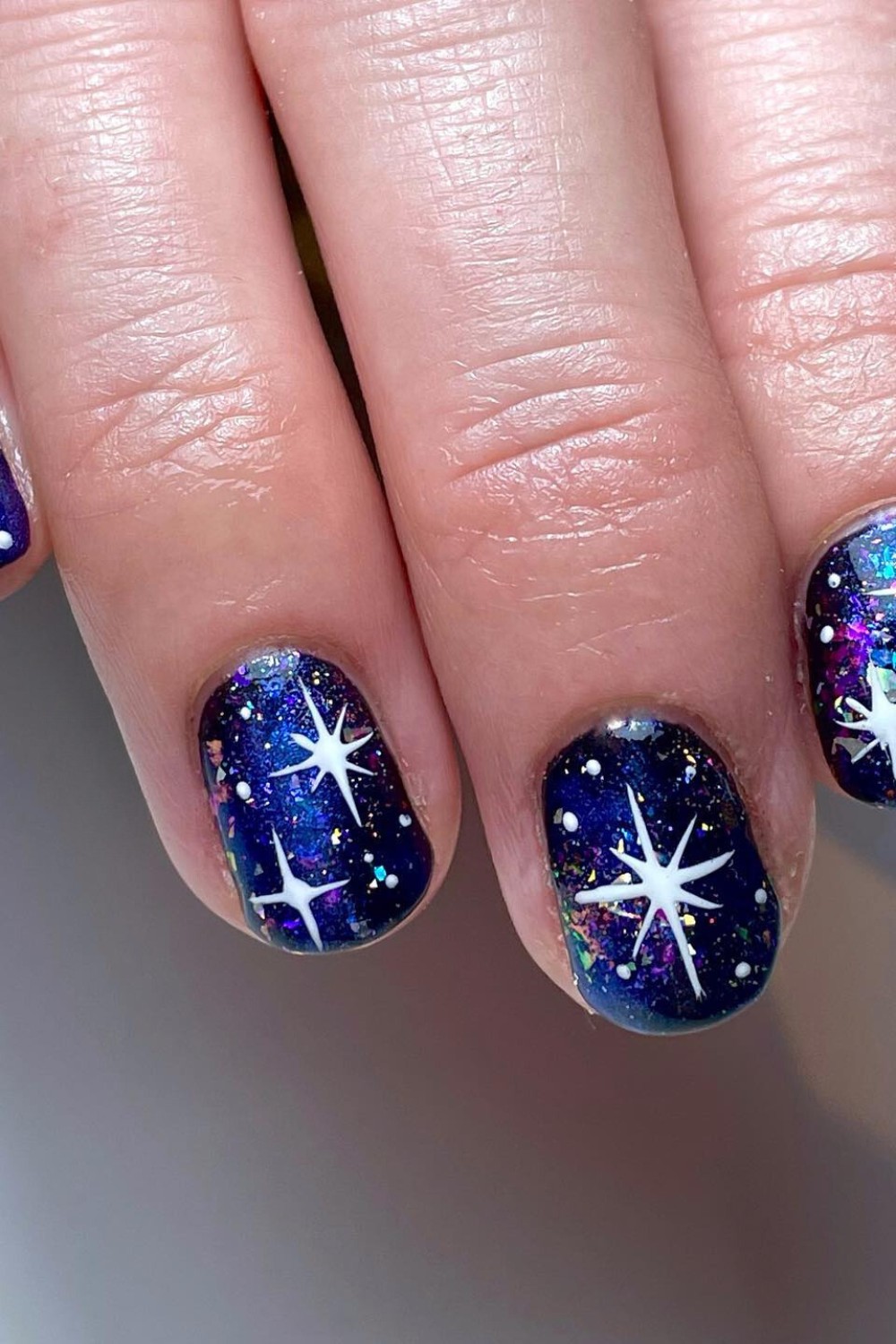 Starry Glitter Nails