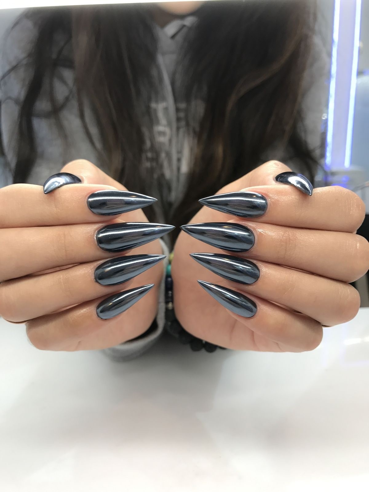 The Edgy Allure of Pointed Black Chrome