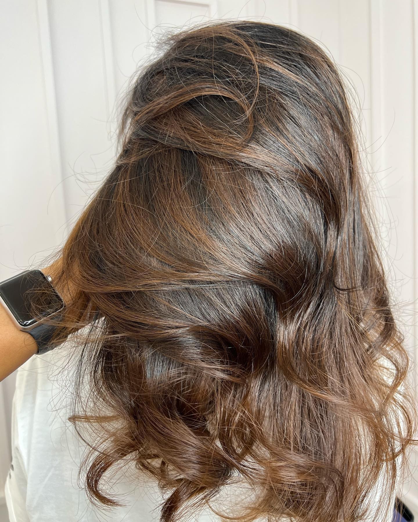 Mocha with Subtle Blonde Highlights