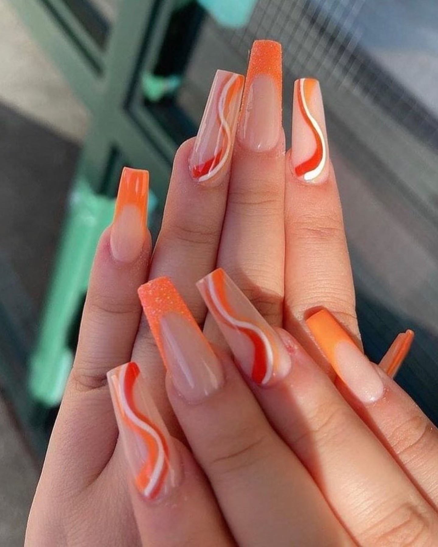 The Retro Wave of Orange Swirls