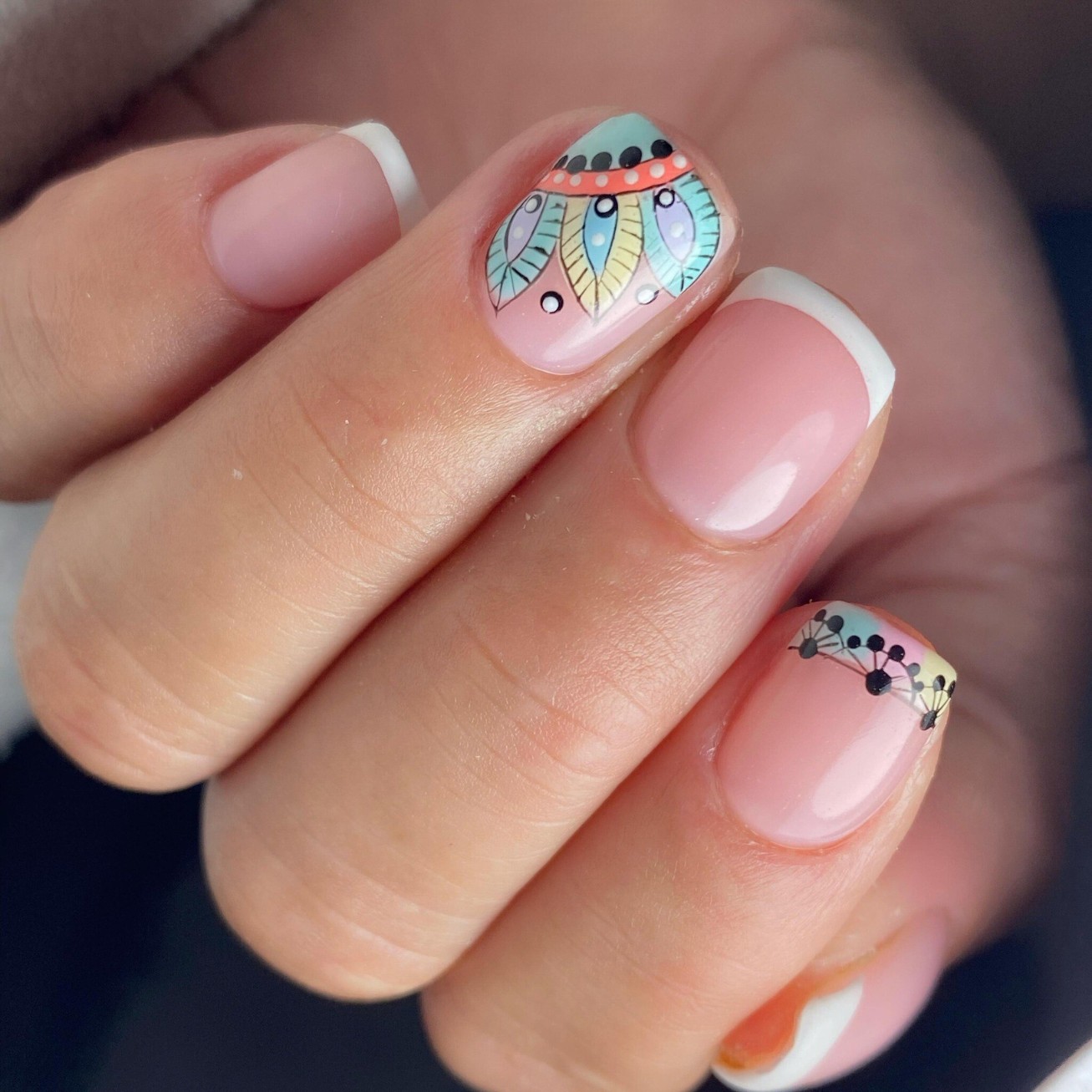 Decorative Art on French Tips