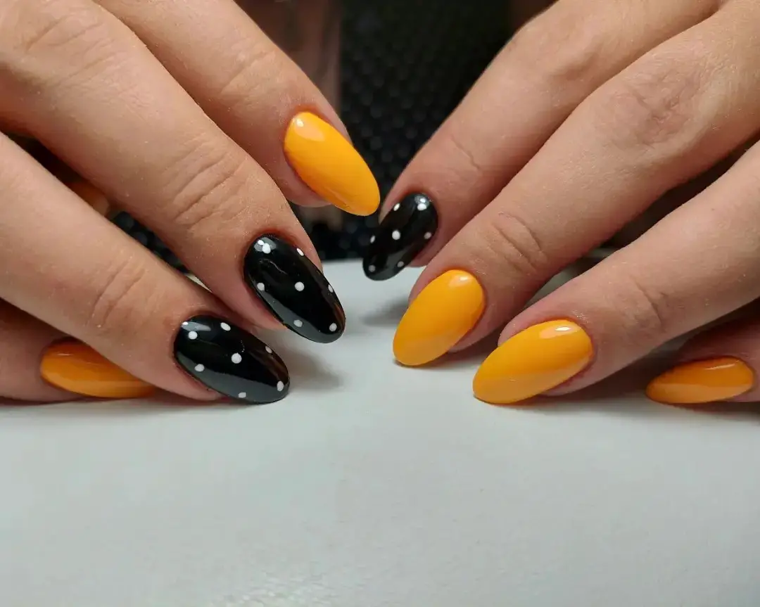 Bold Black and Yellow Polka Dots