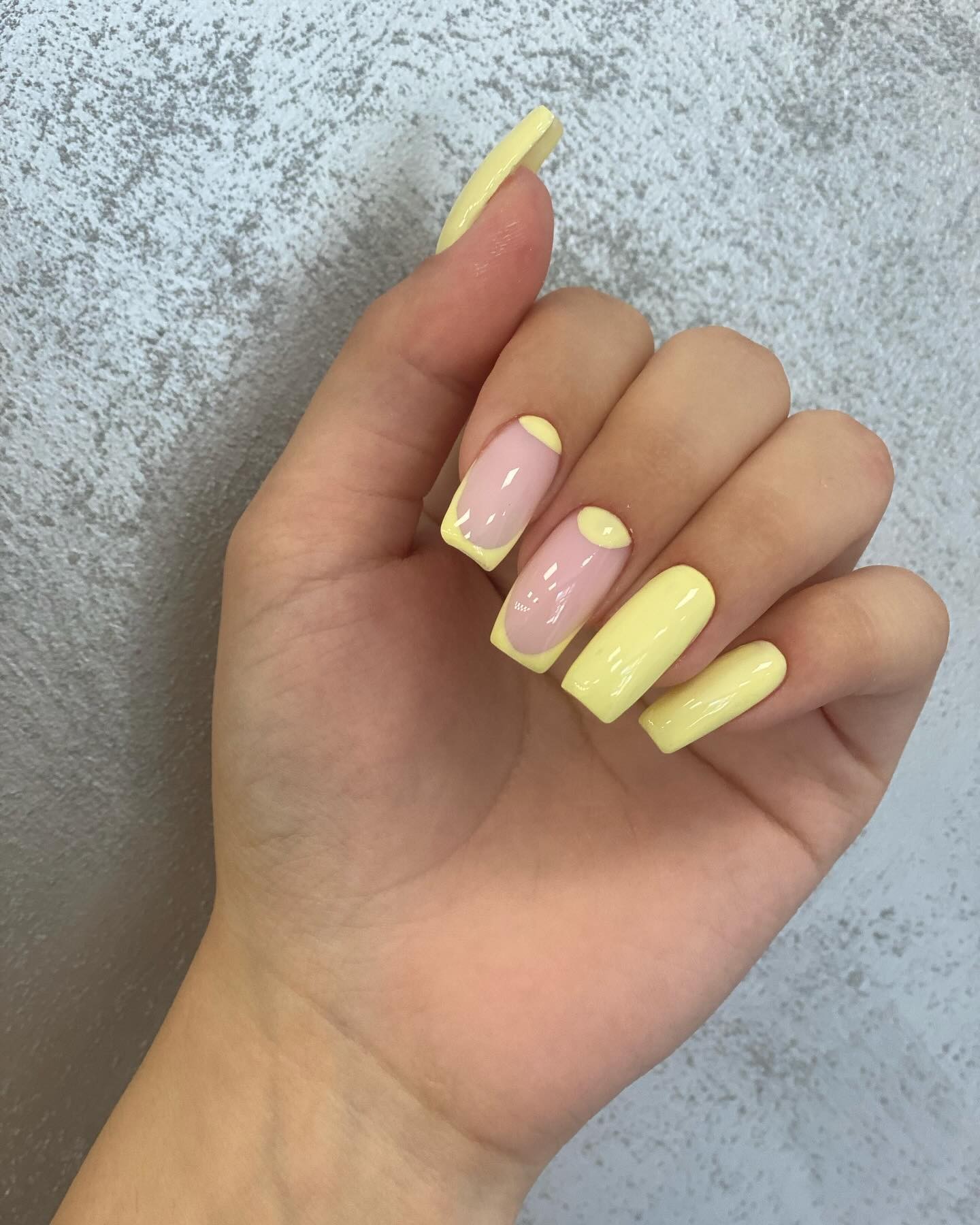 Modern Yellow French Tips