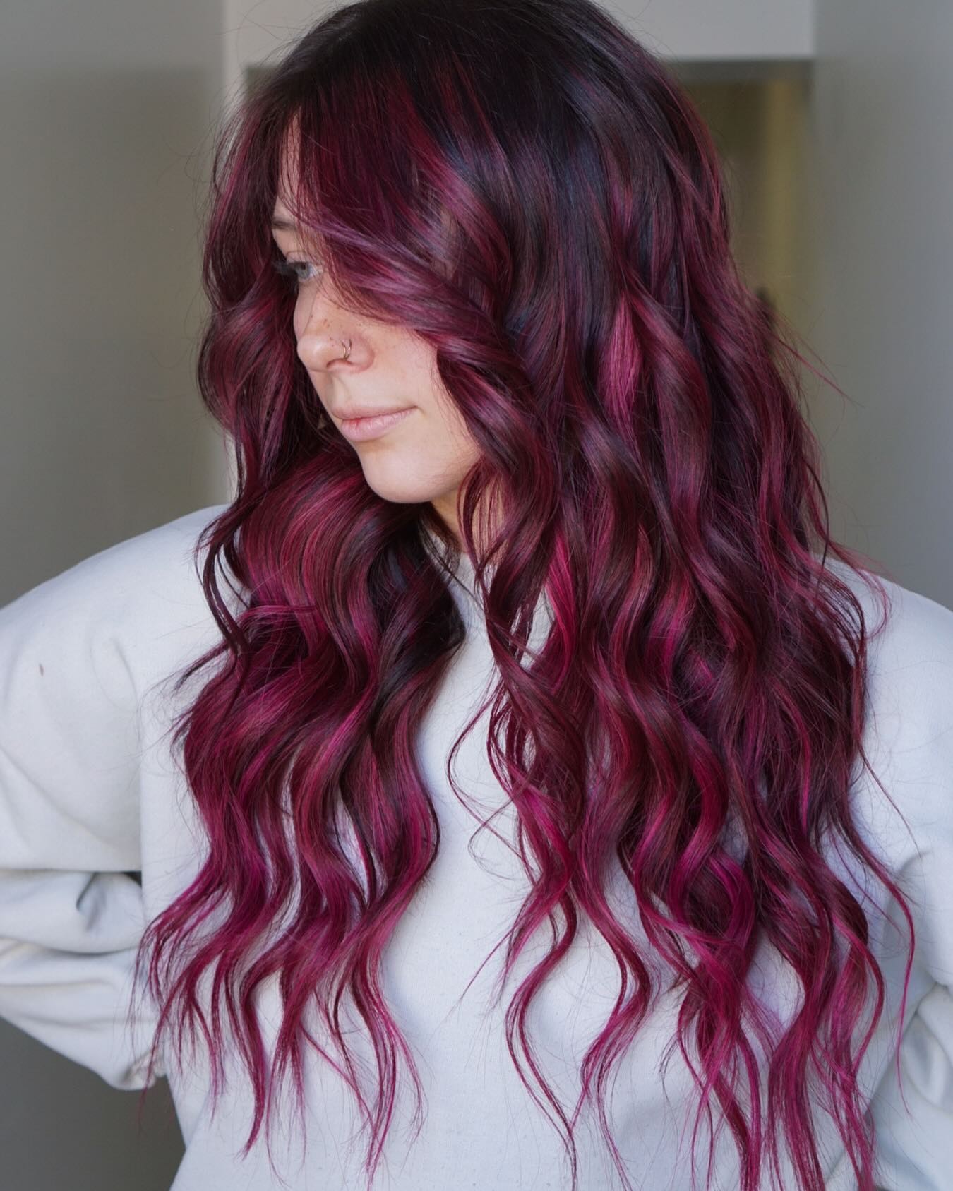 Rich Burgundy Waves