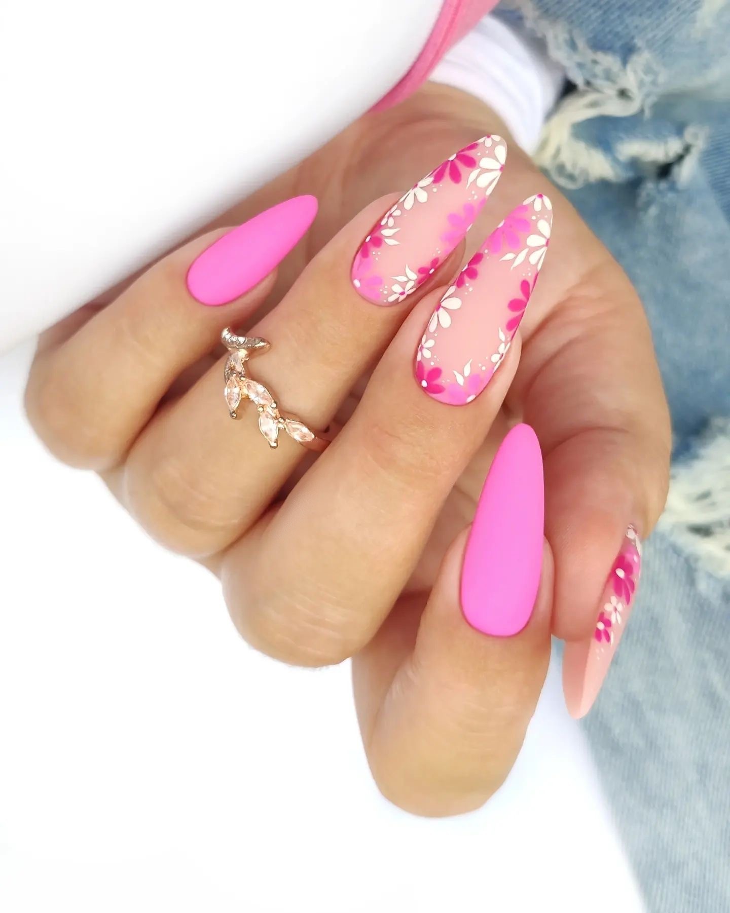 The Pink Blossom: Nature-Inspired Nail Art