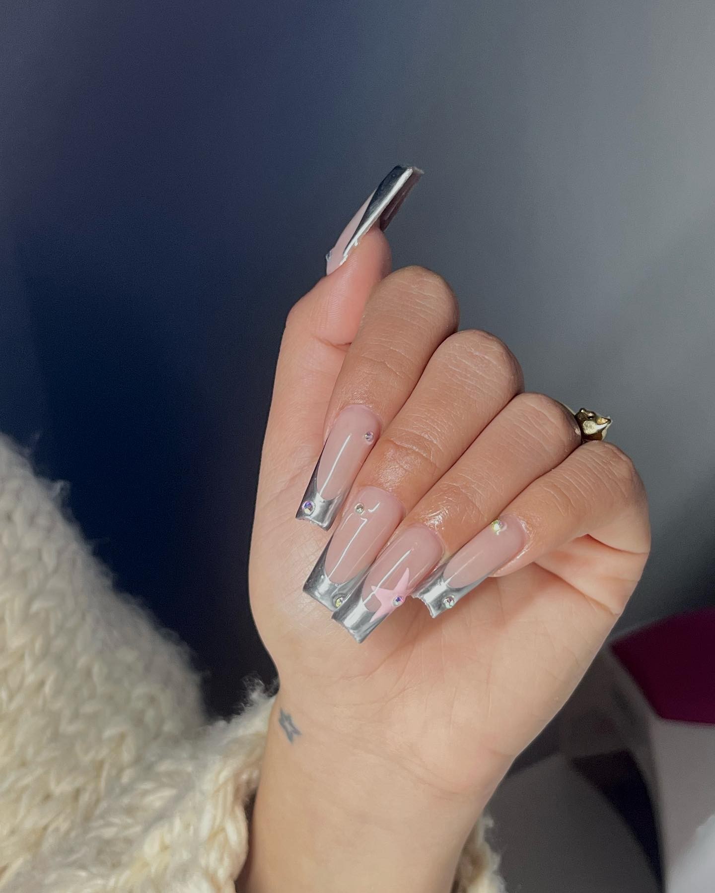 Chrome French Tips