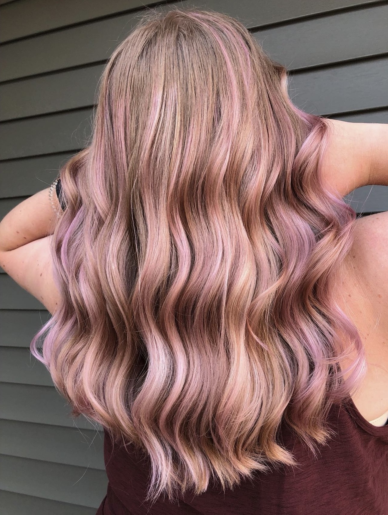 Deep Rose Gold on Luxurious Lengths