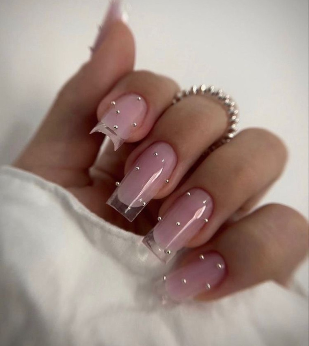 Soft Pink with Crystal Accents