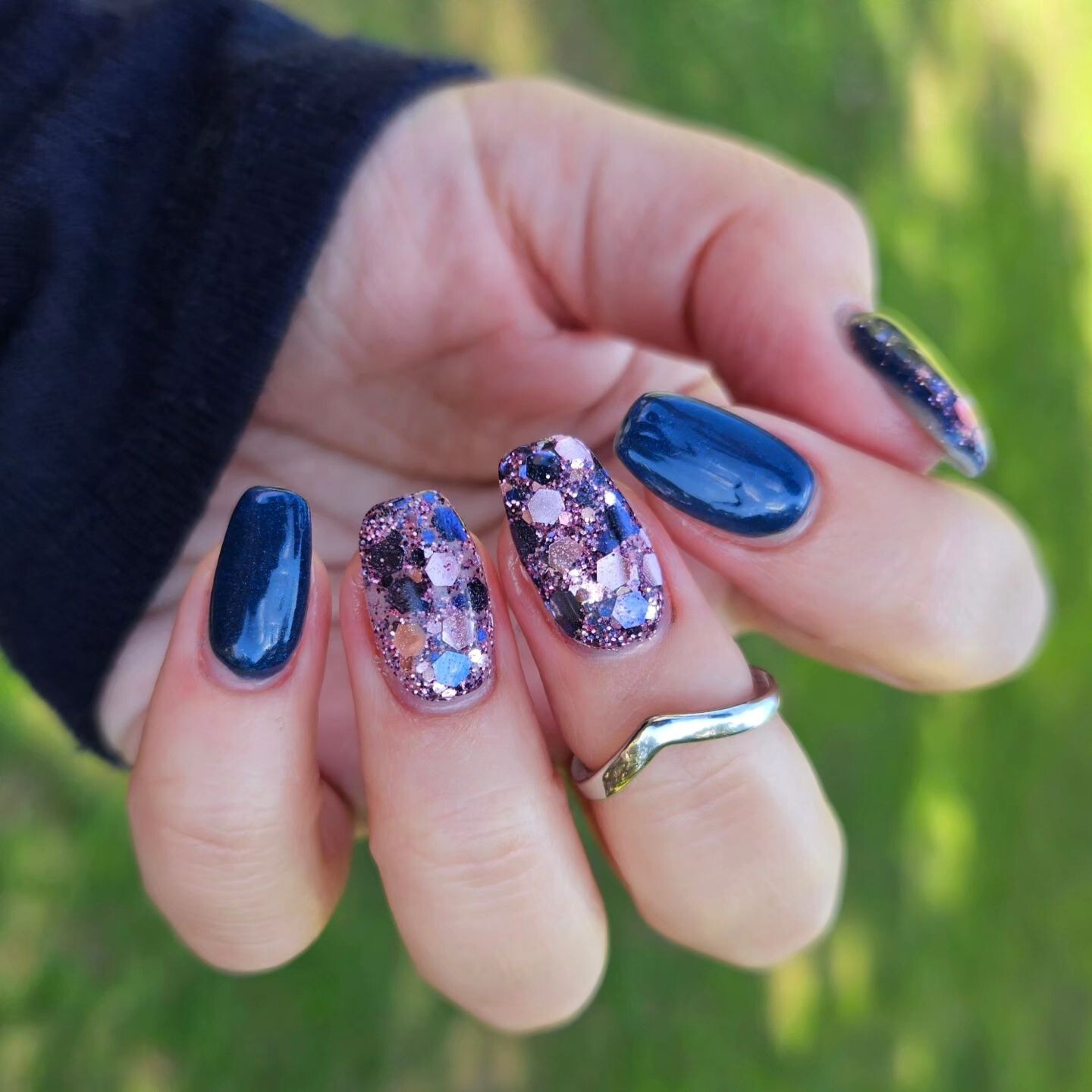 Blue with Chunky Glitter