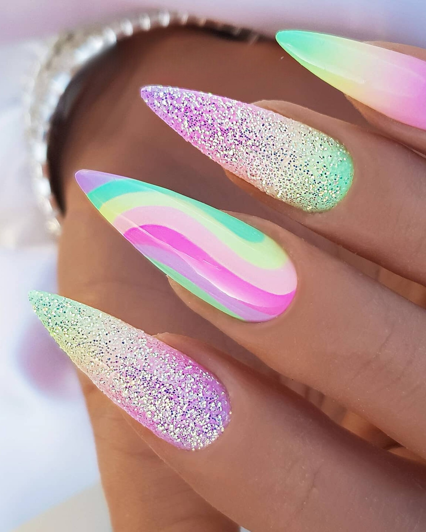 Pastel Harmony with Sparkle