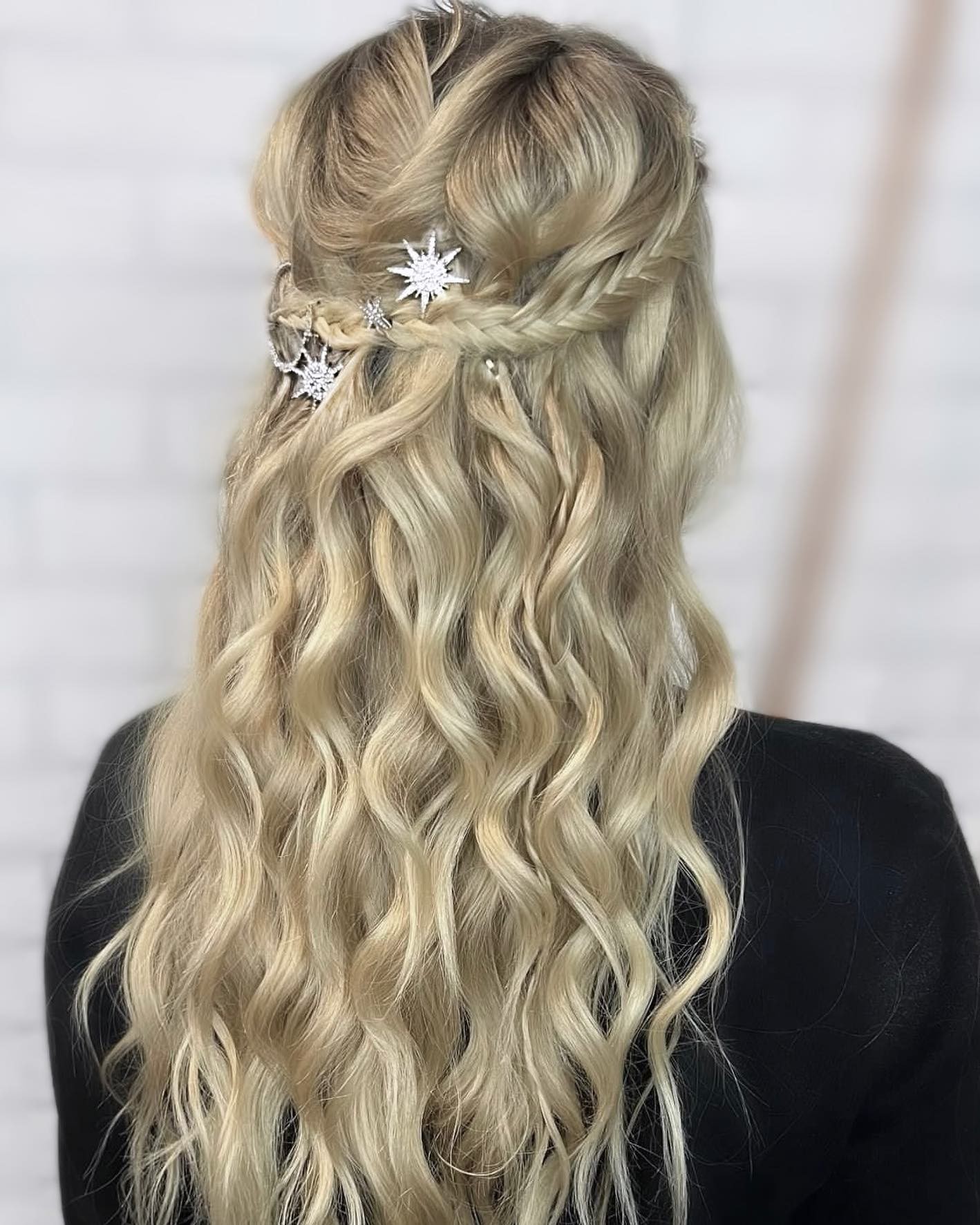 Braided Crown with Loose Waves