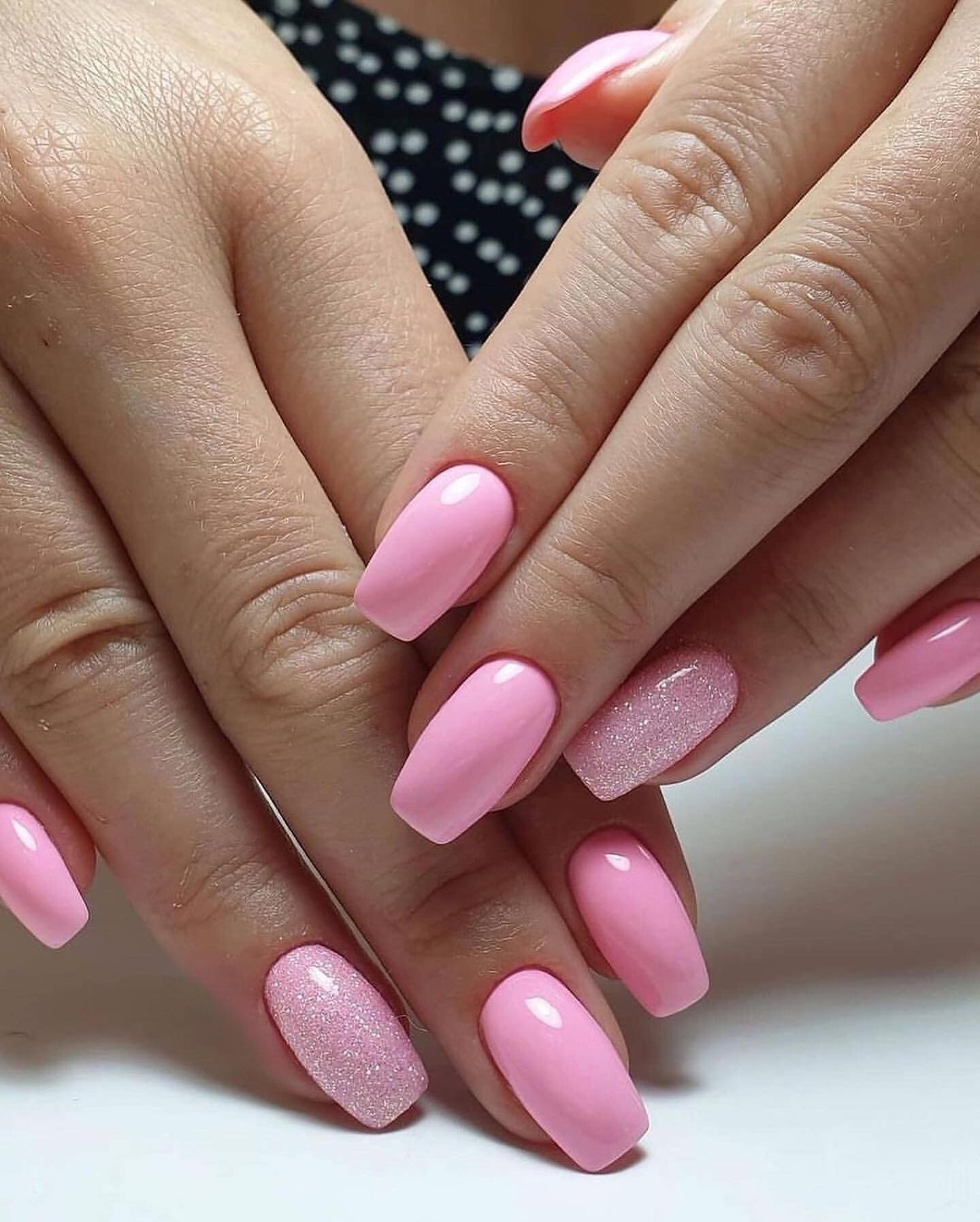 Pastel Pink Squared Nails with Subtle Art