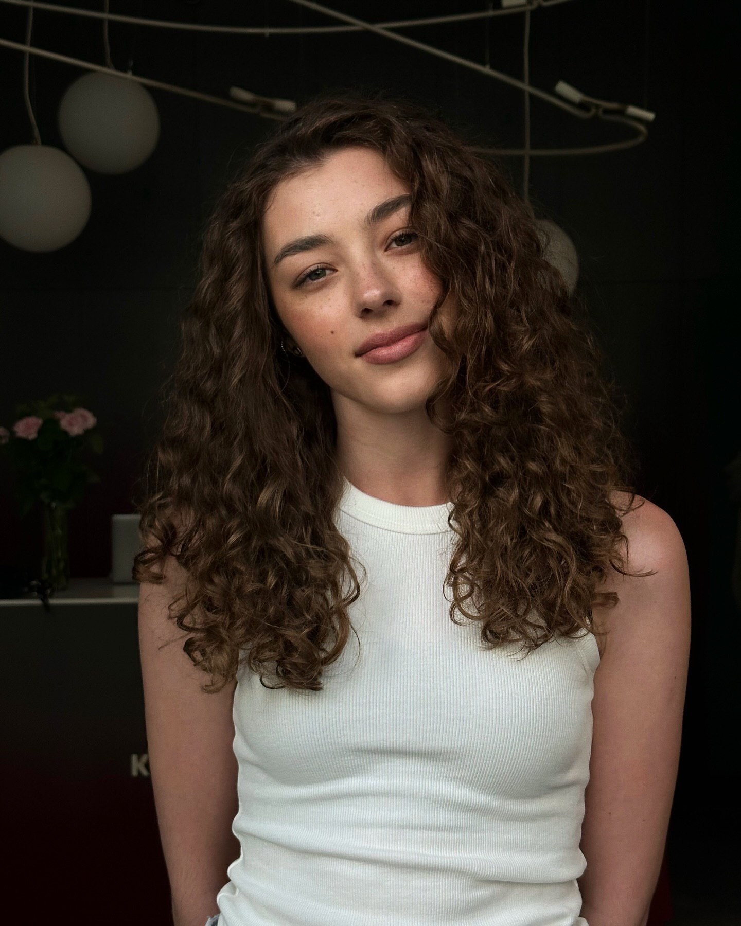 Natural Curls with Rich Brown Hue