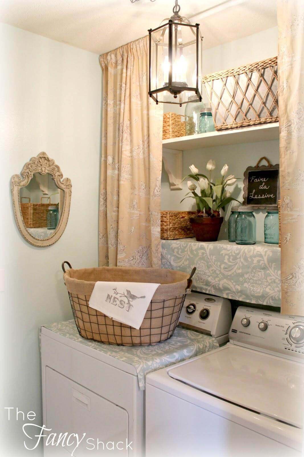 Overhead Chic Laundry Closet vs Cabinets