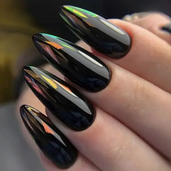 The Prismatic Play of Light on Black Chrome