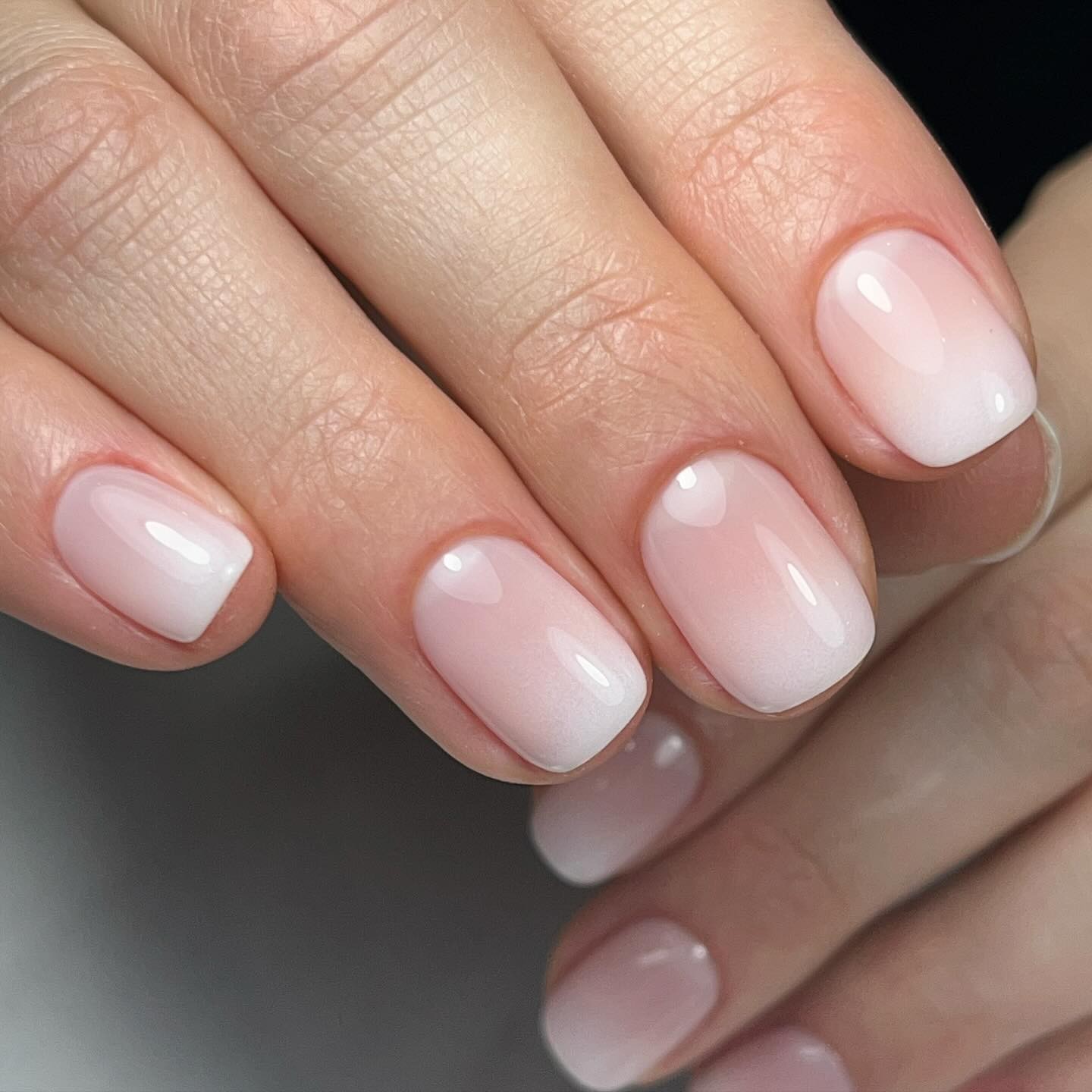 Subtle Pink Ombre with Short Nails