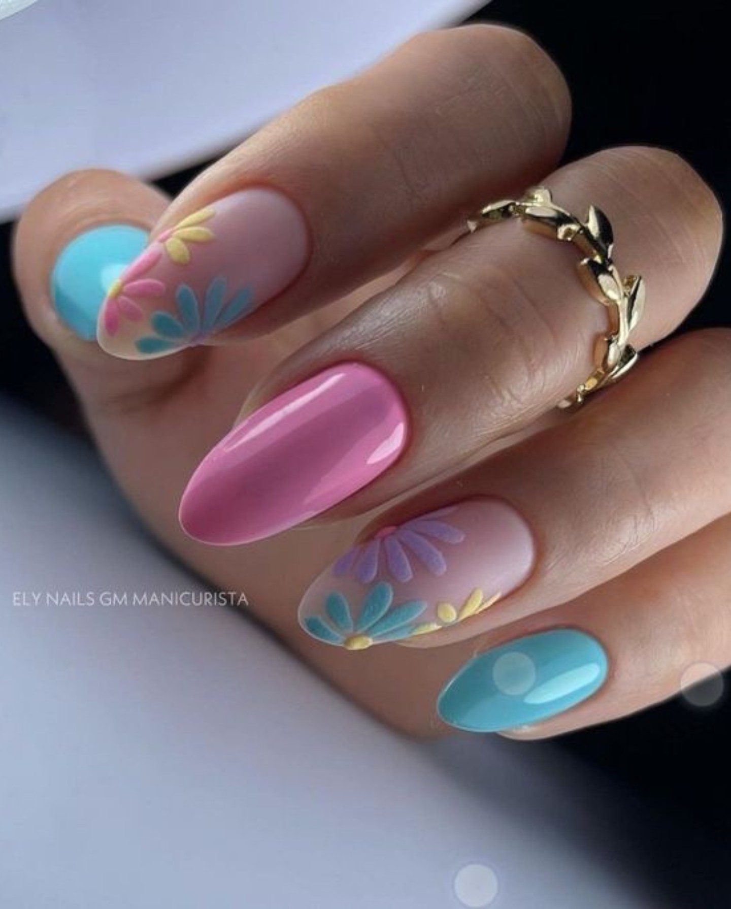 Pastel Florals and Sky Blue