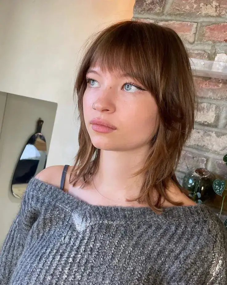 Effortless Shag with Soft Bangs