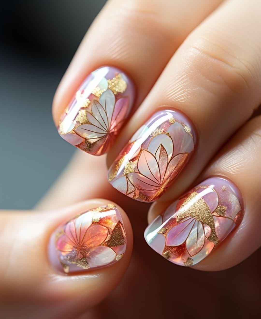 Romantic Whispers: Floral Ombre