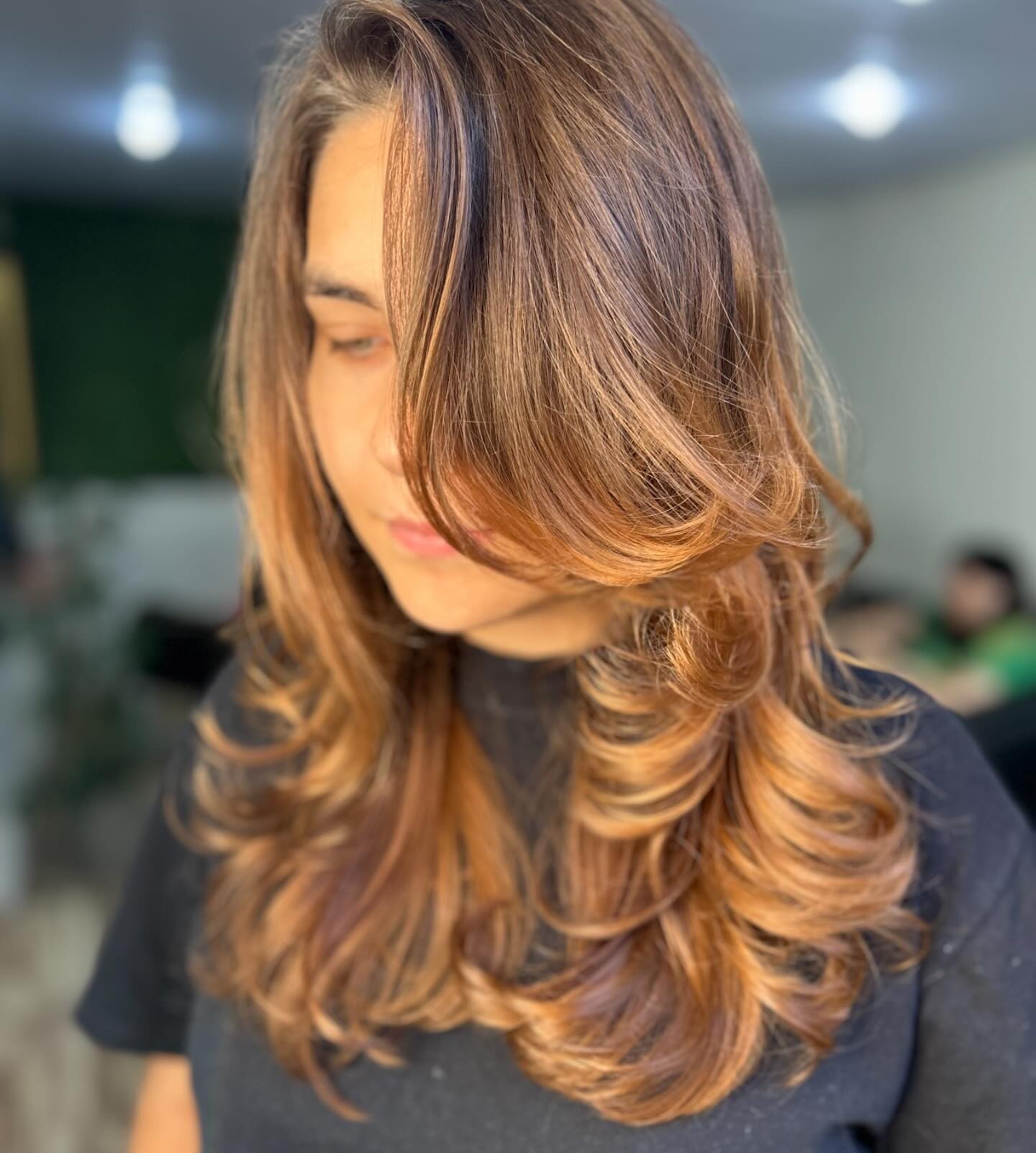 Lustrous Harmony: Rich Hues and Soft Curls